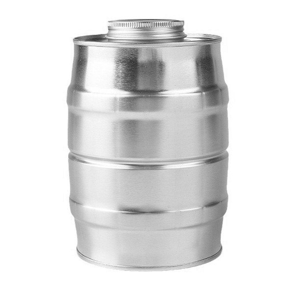 Canister Coffee Sugar Tea - Retro Wine Barrel Shaped Tinplate Coffee