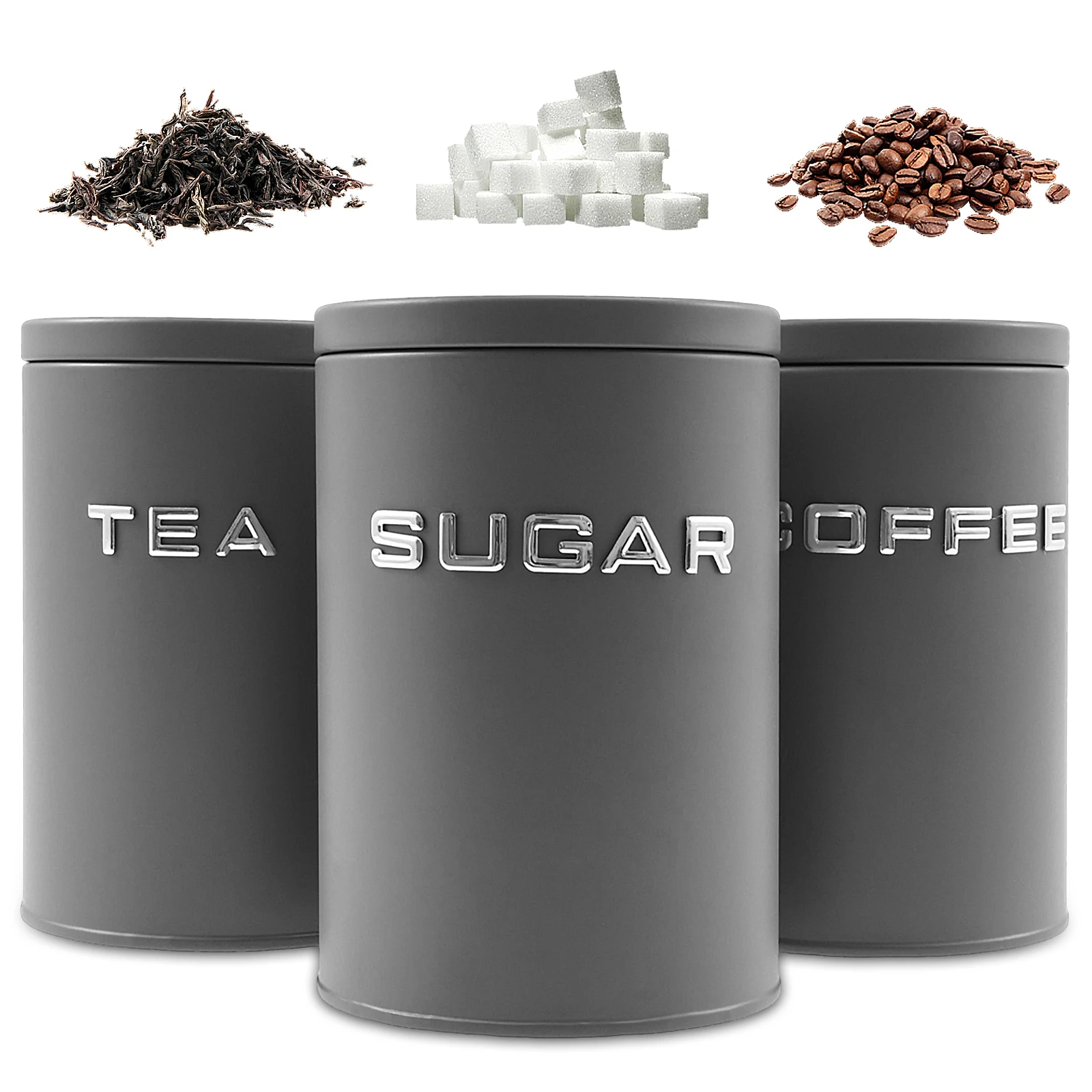 Canister Coffee Sugar Tea - 3 Pcs Tea Coffee Sugar Canister