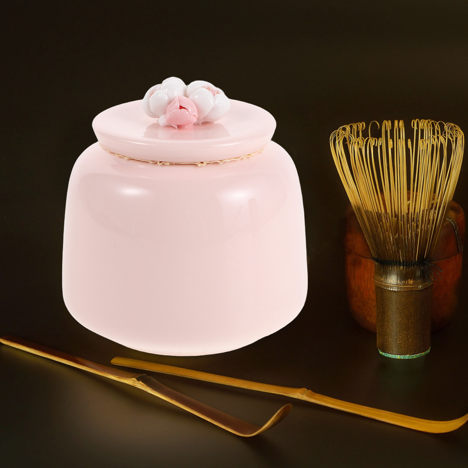 Ceramic Tea Jar Pink Porcelain - огляд і ціна Canister Coffee Sugar Tea