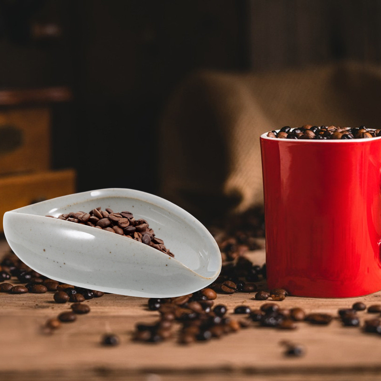 Ceramic Coffee Bean Dosing Tra - огляд і ціна Coffee Tea Bean Leaf