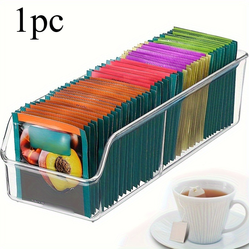 1pc Clear Tea Bag Organizer Bo - огляд і ціна Coffee Tea Sugar