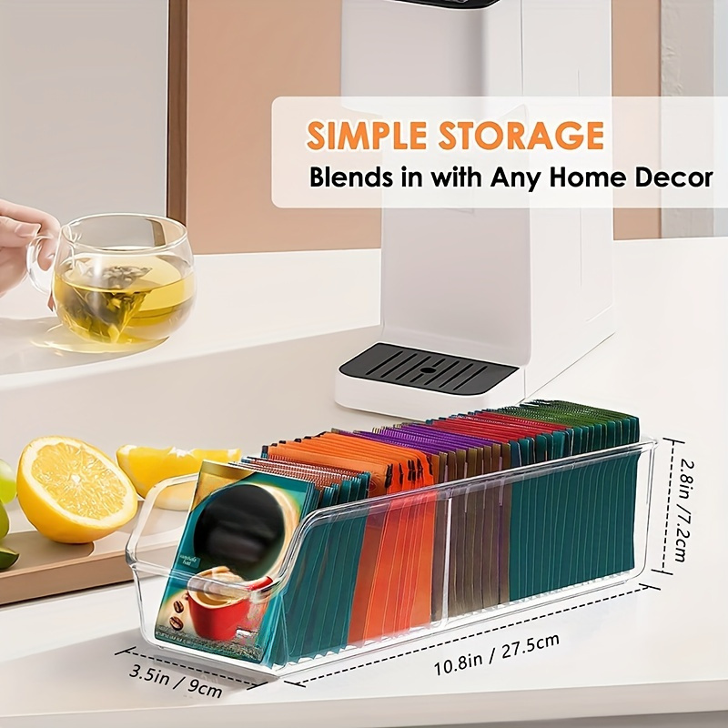 1pc Clear Tea Bag Organizer Bo - огляд і ціна Coffee Tea Sugar