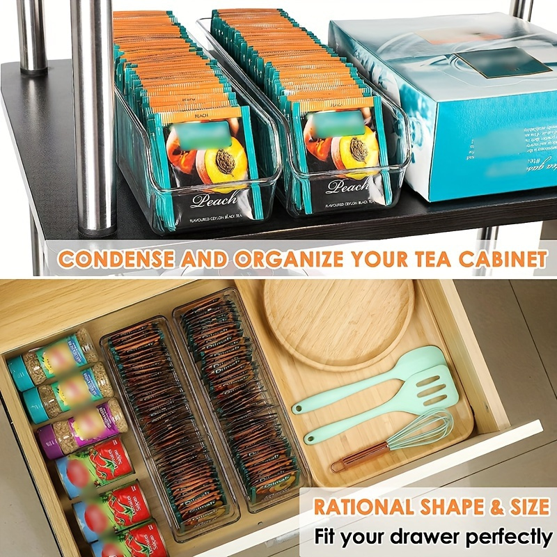 1pc Clear Tea Bag Organizer Bo - огляд і ціна Coffee Tea Sugar