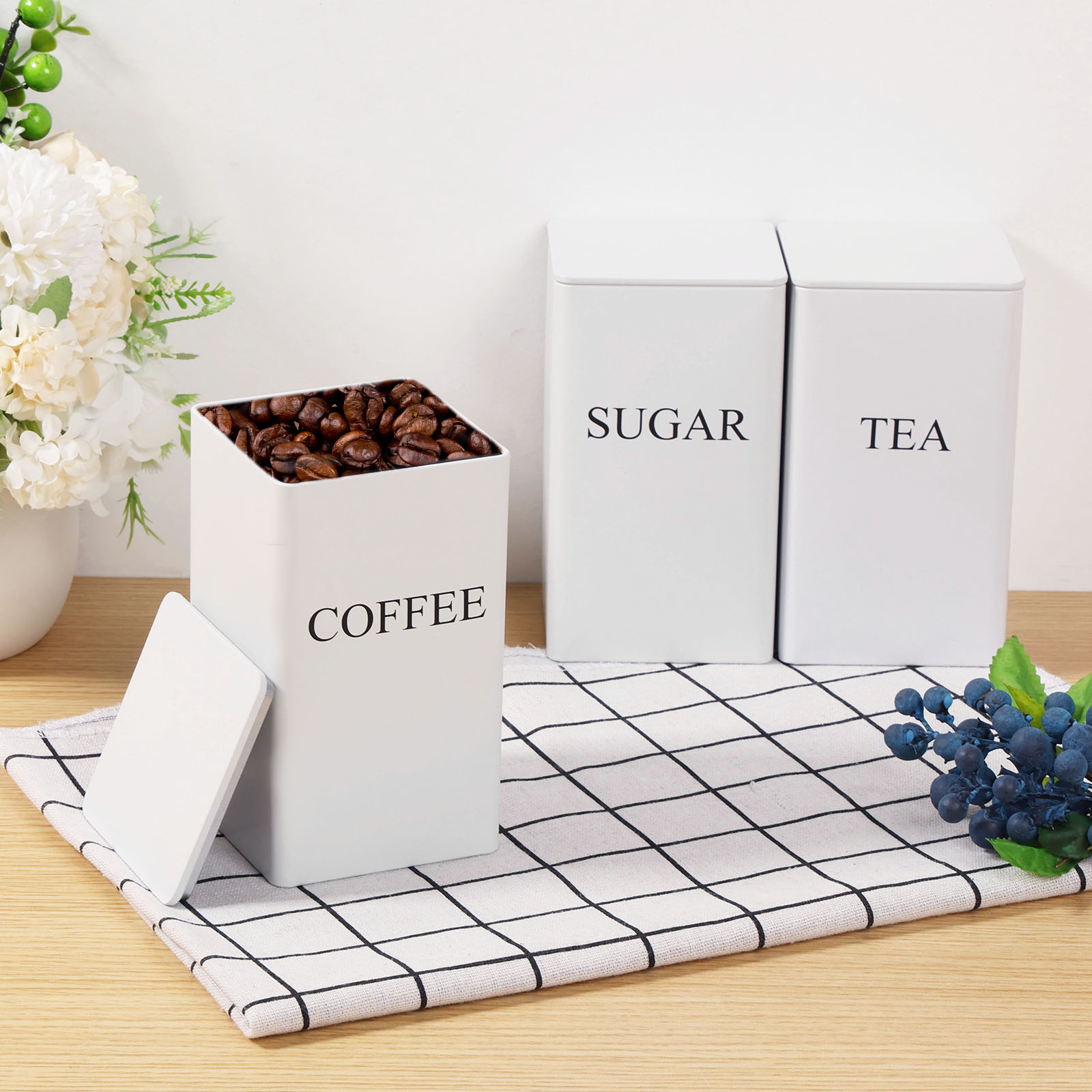 3Pcs Coffee Bean Storage Canis - огляд і ціна Canister Coffee Sugar Tea