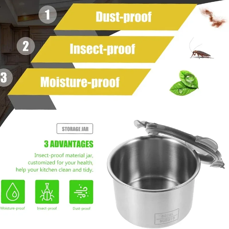 Stainless Steel Food Container - огляд і ціна Coffee Tea Bean Leaf