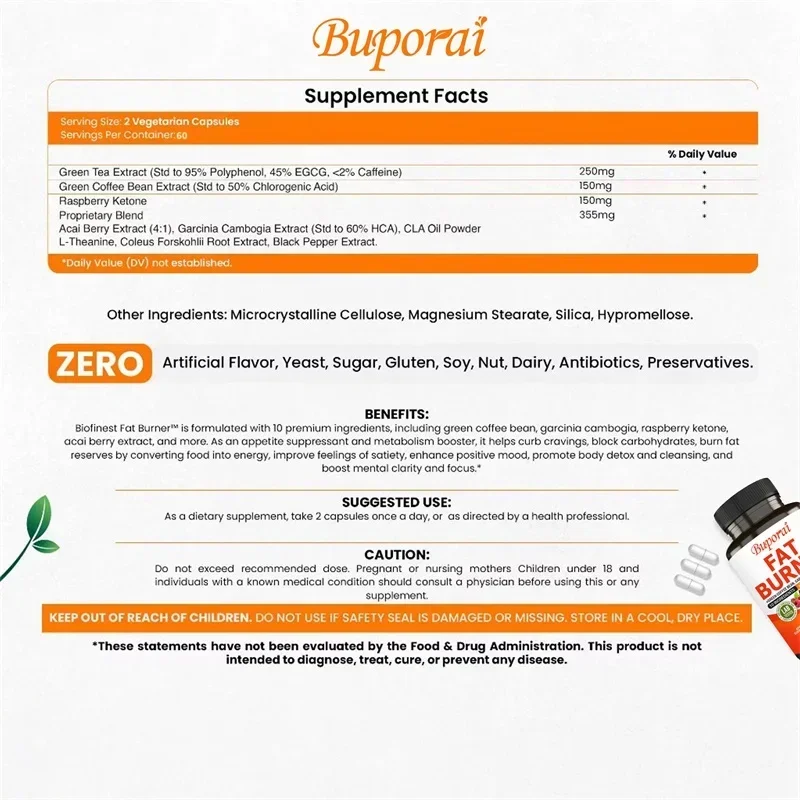 Fat Burner Capsules - Healthy  - огляд і ціна Coffee Tea Weight Loss