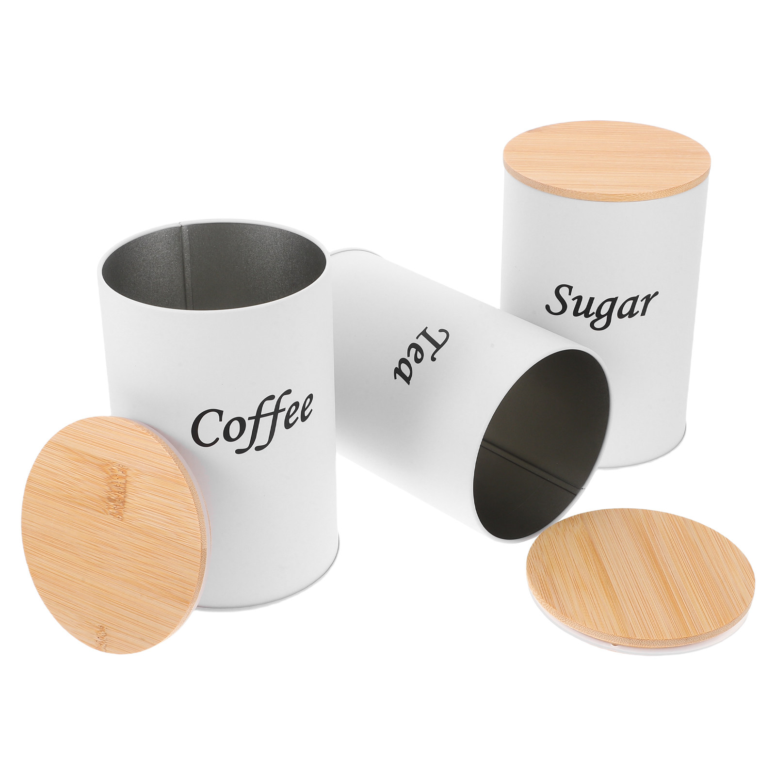 3Pcs Airtight Round Canisters  - огляд і ціна Canister Coffee Sugar Tea