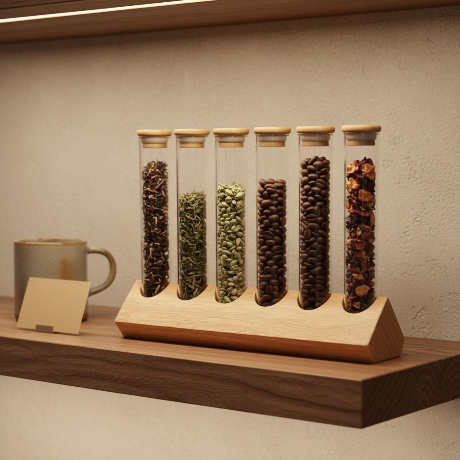 Glass Tube Container Set with  - огляд і ціна Coffee Bean