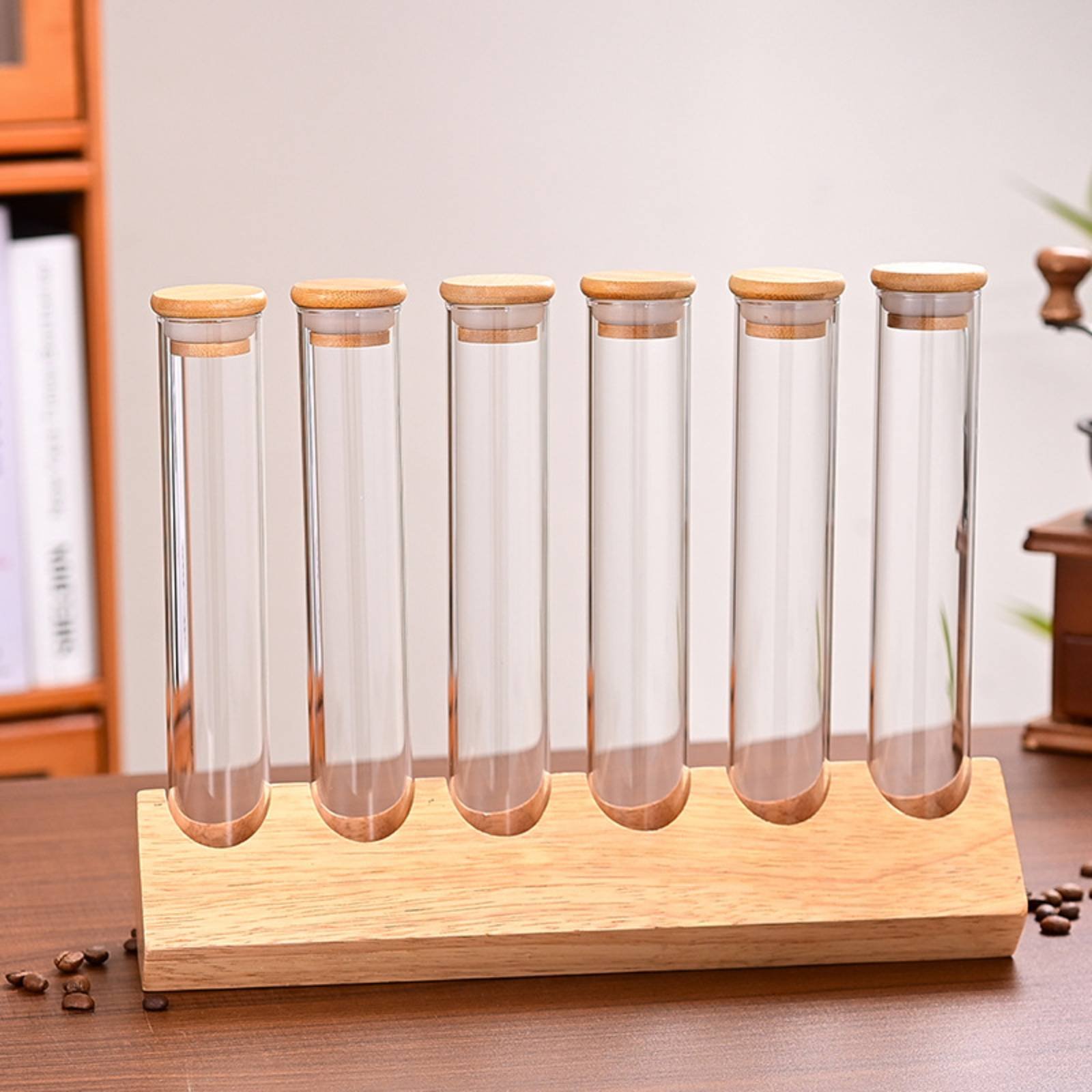 Glass Tube Container Set with  - огляд і ціна Coffee Bean