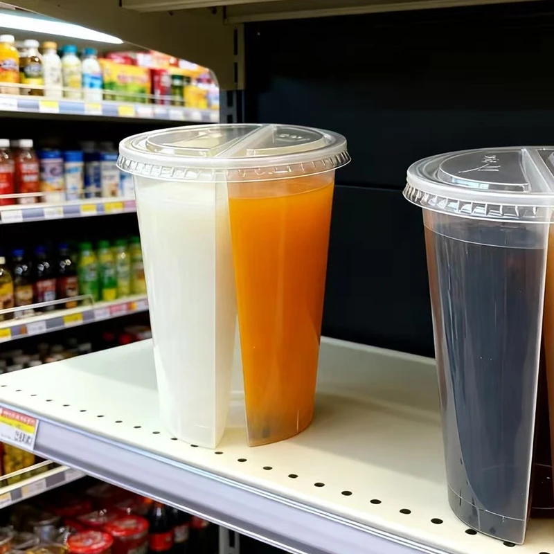 2-in-1 Disposable Plastic Cups - огляд і ціна Coffee Tea Boba