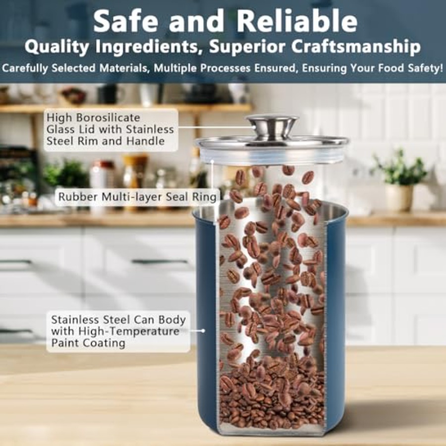 Stainless Steel Food Canister  - огляд і ціна Canister Coffee Sugar Tea