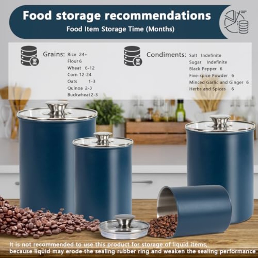 Stainless Steel Food Canister  - огляд і ціна Canister Coffee Sugar Tea