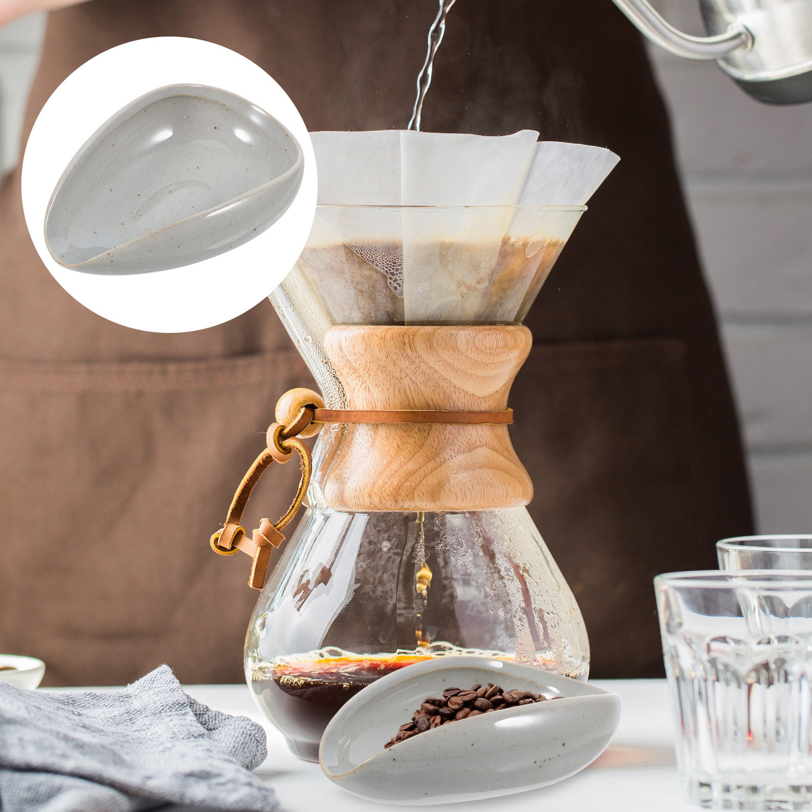 Ceramic Coffee Bean Tray Dosin - огляд і ціна Coffee Tea Bean Leaf