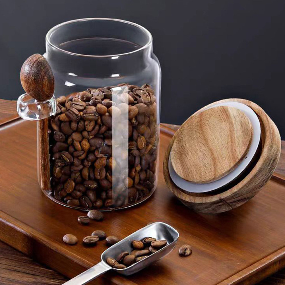 Glass Coffee Bean Storage Jar  - огляд і ціна Canister Coffee Sugar Tea