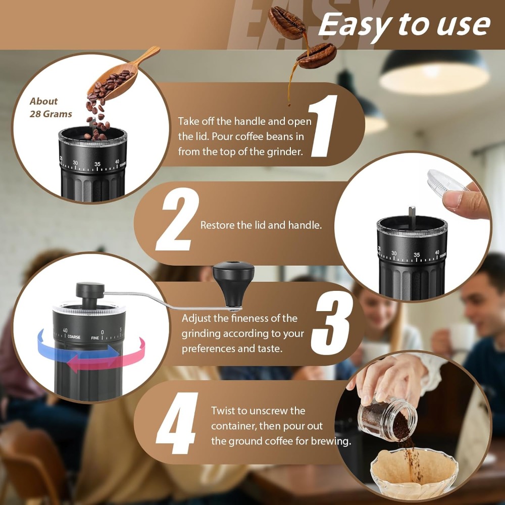 Manual Coffee Grinder with 40  - огляд і ціна French Press Coffee & Tea