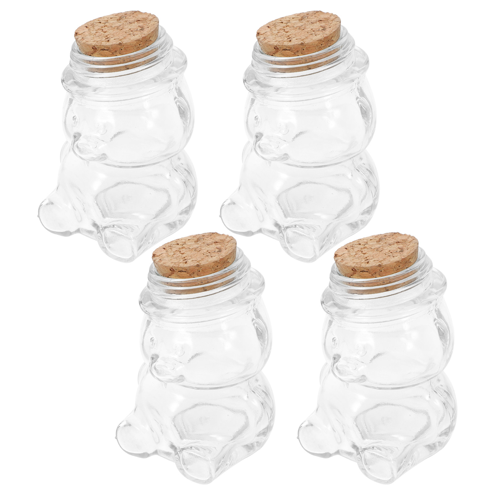 4Pcs Glass Candy Jar Set Trans - огляд і ціна Coffee Tea Sugar