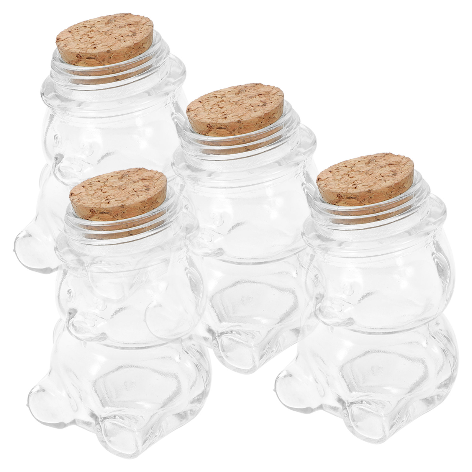 4Pcs Glass Candy Jar Set Trans - огляд і ціна Coffee Tea Sugar