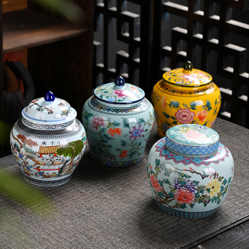 Ceramic tea jar Enamel General - огляд і ціна Coffee Tea Sugar