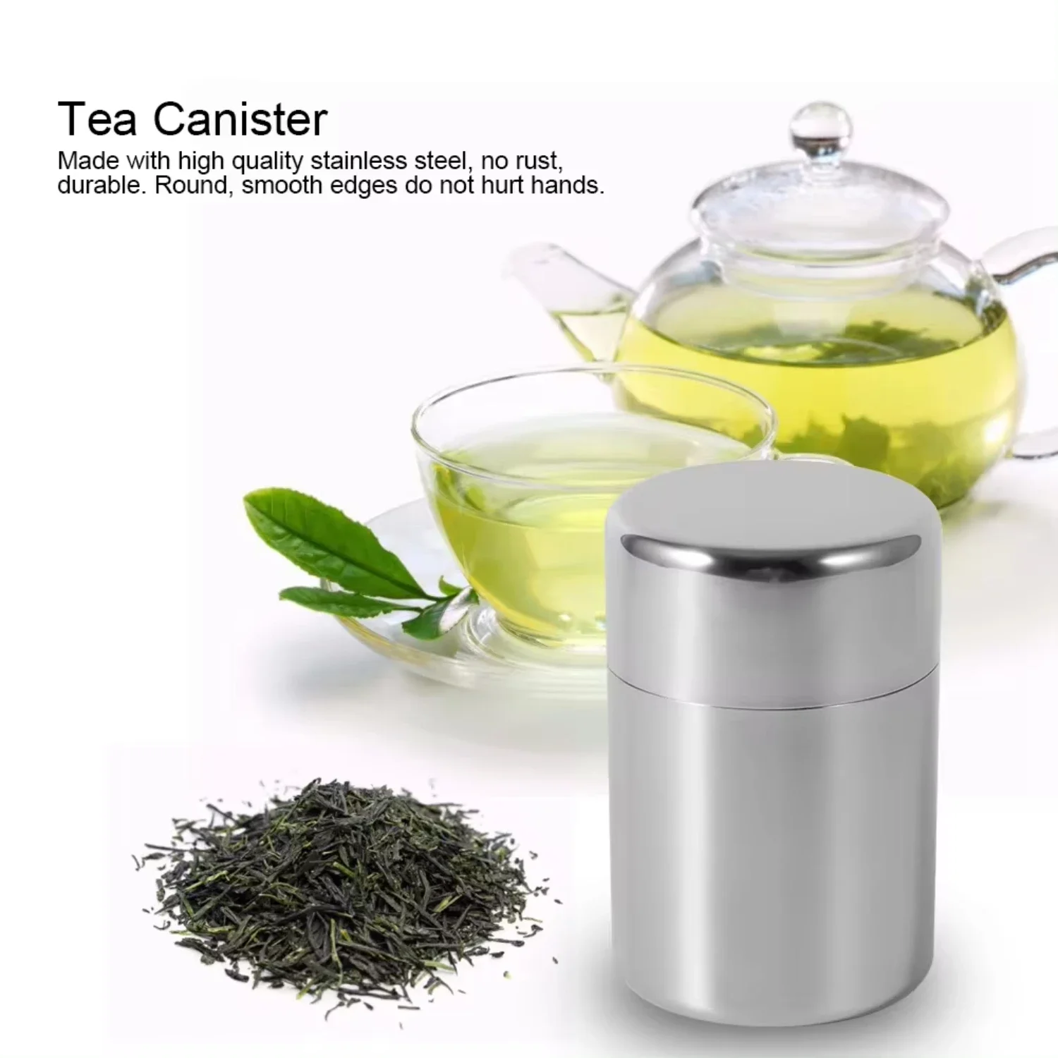 Stainless Steel Tea Leaf Tins  - огляд і ціна Canister Coffee Sugar Tea