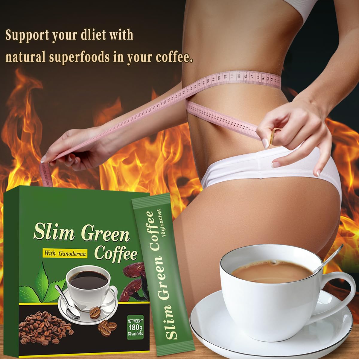 18 Pcs/Box Premium Slim Green  - огляд і ціна Coffee Tea Weight Loss