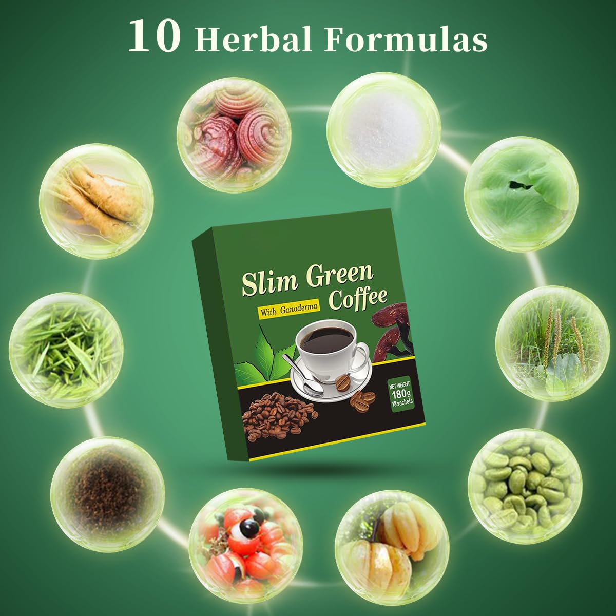 18 Pcs/Box Premium Slim Green  - огляд і ціна Coffee Tea Weight Loss
