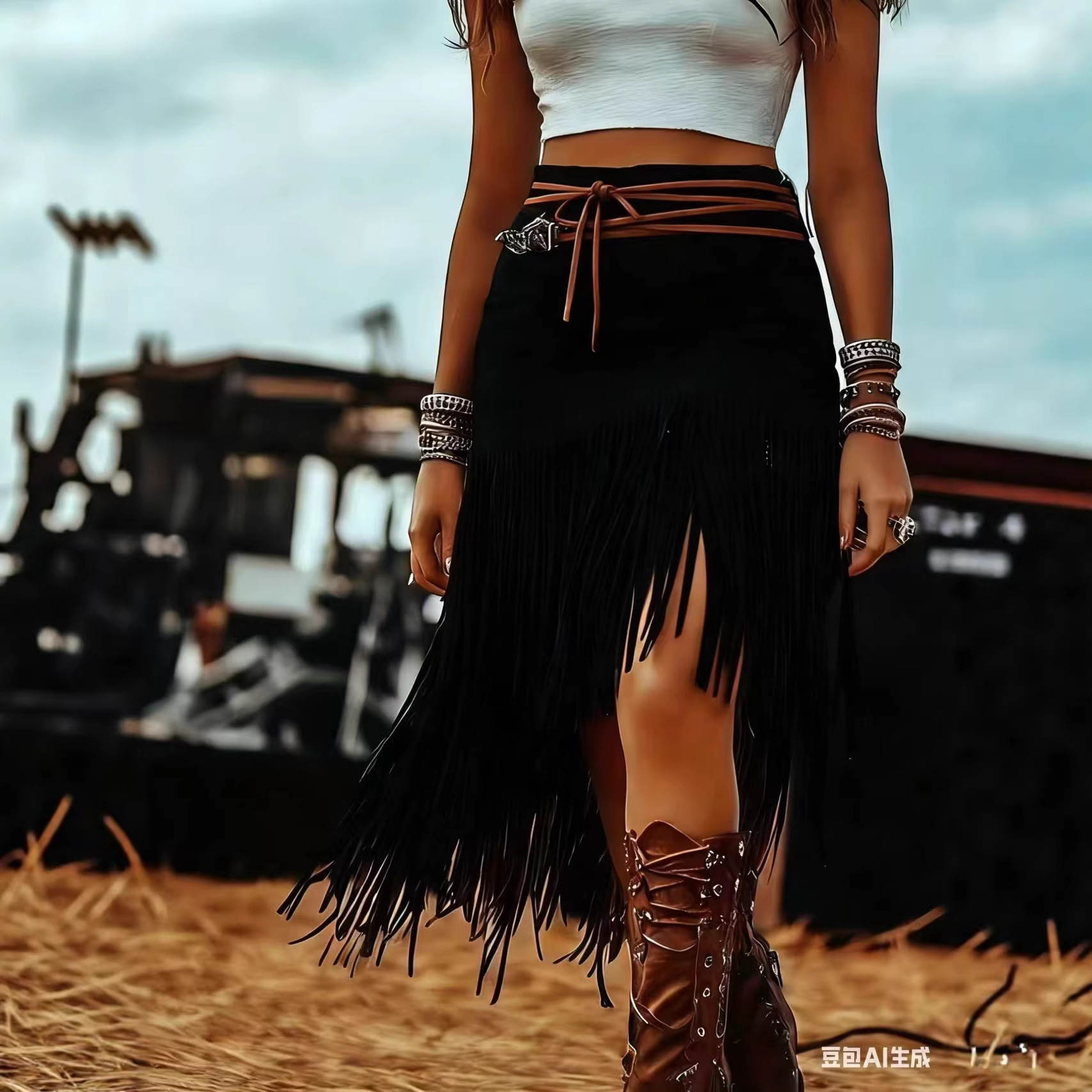 Coffee Fringe Midi Skirt Women - огляд і ціна Coffee Tea Weight Loss