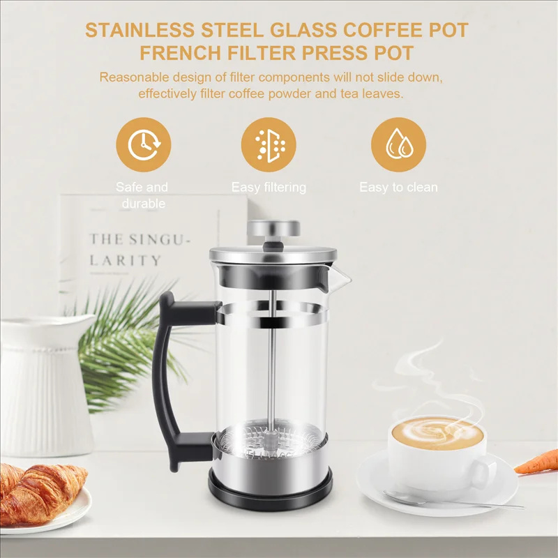Coffee French Press Pot With F - огляд і ціна French Press Coffee & Tea